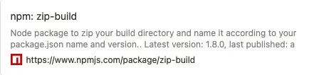 zip-build npm package